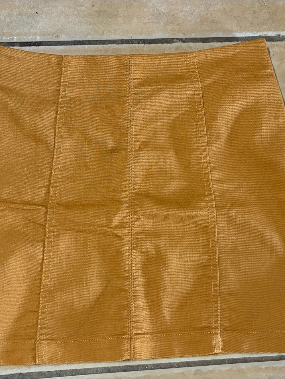 Forever 21 Mustard Panel Mini Skirt
